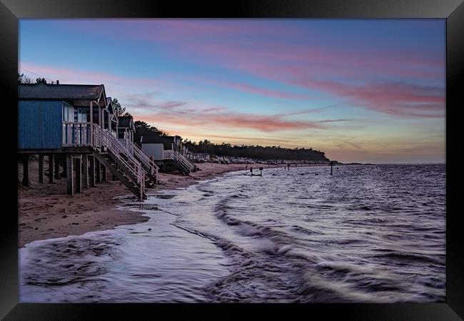 Lingering colours of sunset - Wells-next-the-Sea Framed Print by Gary Pearson