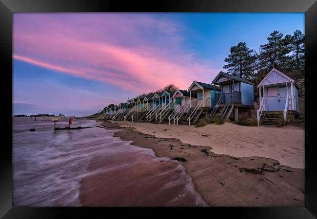 Lingering colours of sunset -Wells-next-the-Sea Framed Print by Gary Pearson