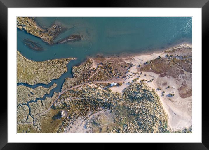 Looking down over Gun Hill near Burnham Overy Staithe  Framed Mounted Print by Gary Pearson