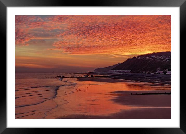 Sunrise over Cromer beach Framed Mounted Print by Gary Pearson