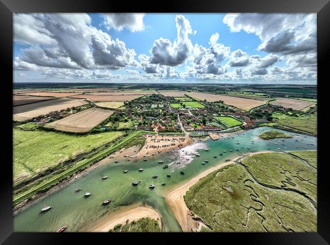 An aerial view of Burnham Overy Staithe Framed Print by Gary Pearson