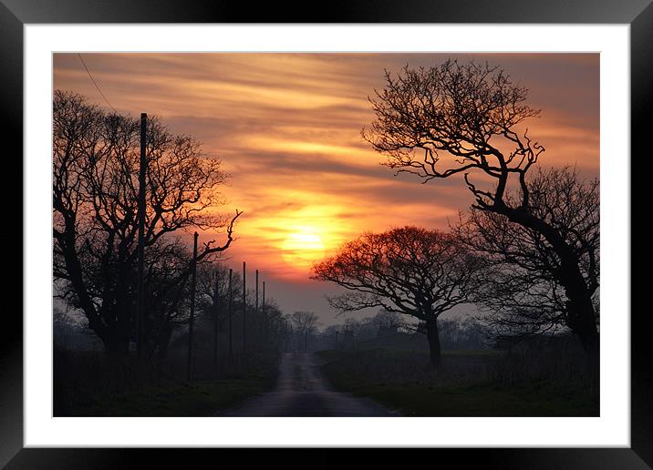 Sunset over Ringstead Framed Mounted Print by Gary Pearson
