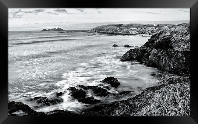 Godrevy Lighthouse Cornwall Framed Print by Gary Pearson
