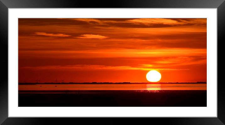 Sunset across The Wash Framed Mounted Print by Gary Pearson