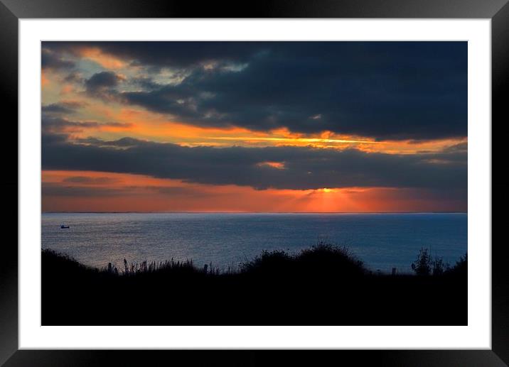 Sunset over The Wash Framed Mounted Print by Gary Pearson