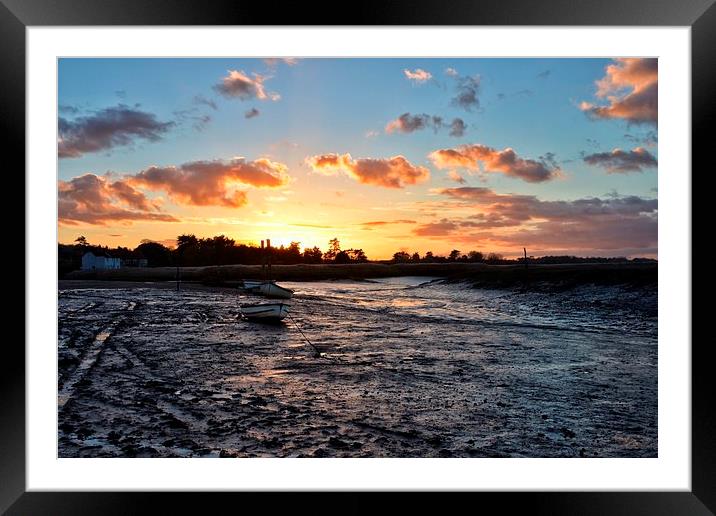 Low tide at Brancaster Staithe Framed Mounted Print by Gary Pearson
