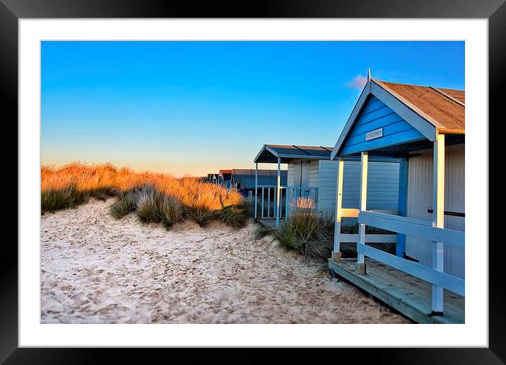 Old Hunstanton beach huts Framed Mounted Print by Gary Pearson