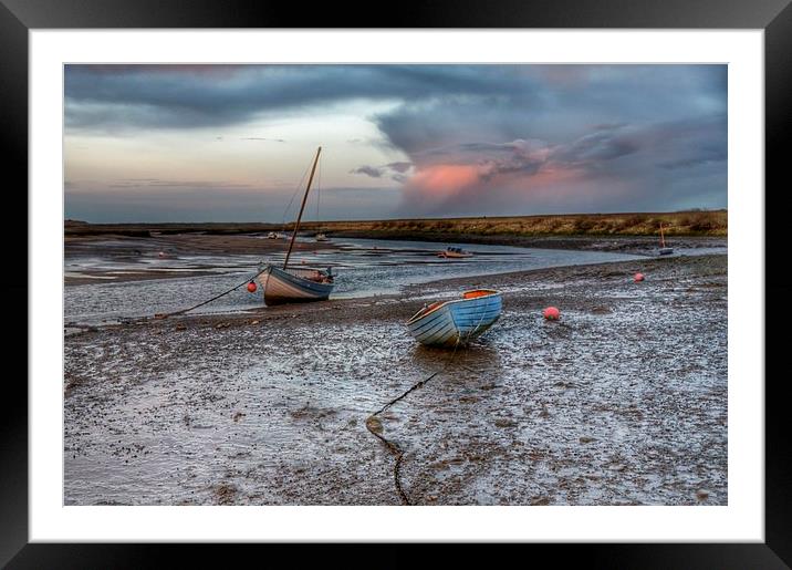 Low tide Burnham Overy Staithe Framed Mounted Print by Gary Pearson