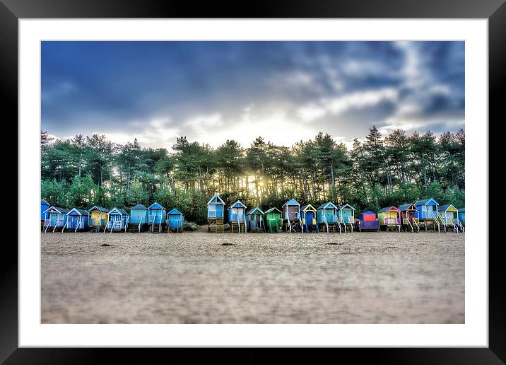 Beach huts Wells next the sea Framed Mounted Print by Gary Pearson