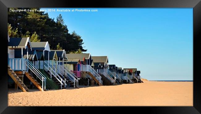 Colourful beach huts at Wells Framed Print by Gary Pearson