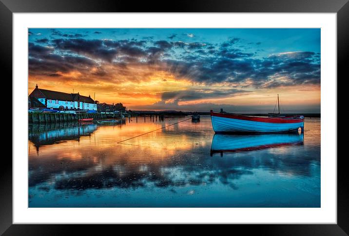 High tide Burnham Overy Staithe Framed Mounted Print by Gary Pearson