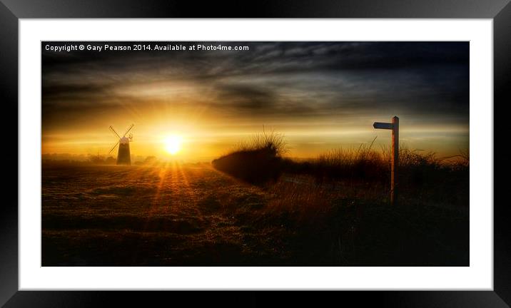 Sunset over the mill Framed Mounted Print by Gary Pearson