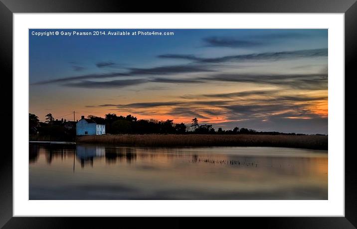 Reflections at high tide Framed Mounted Print by Gary Pearson
