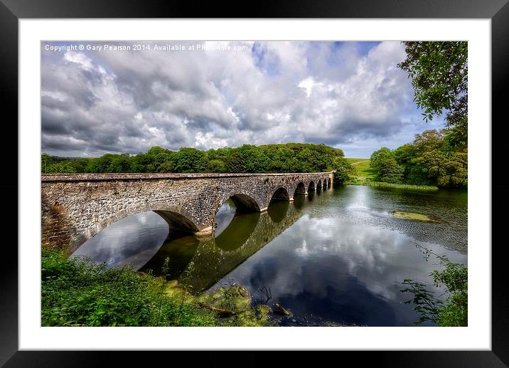Eight arch bridge Bosherston lakes Framed Mounted Print by Gary Pearson