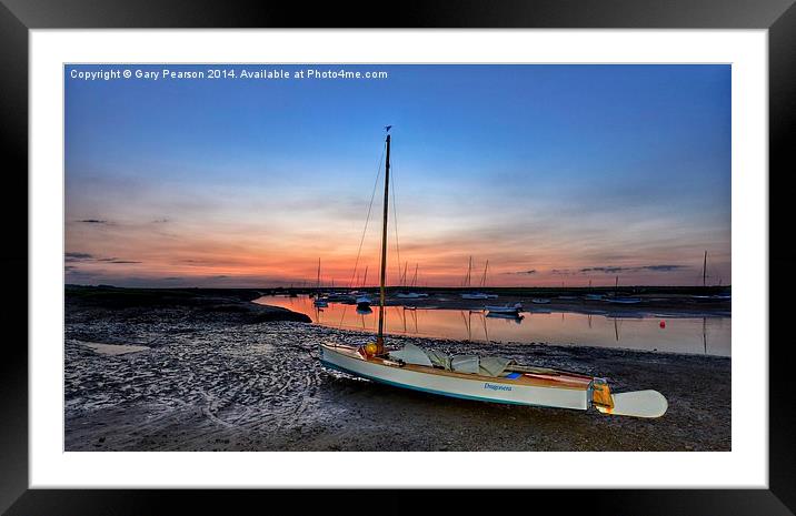  After the sunset Brancaster Staithe Framed Mounted Print by Gary Pearson