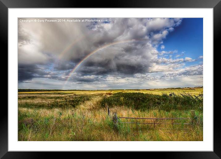  Double rainbow over Holkham  Framed Mounted Print by Gary Pearson