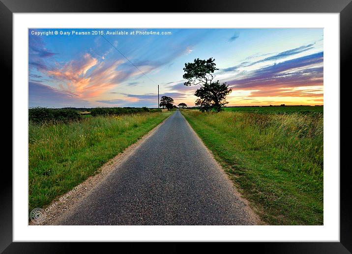 A road in to Ringstead Framed Mounted Print by Gary Pearson