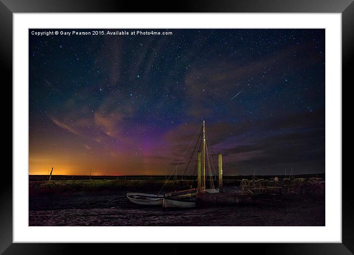  The Northern lights pay a visit south to Brancast Framed Mounted Print by Gary Pearson