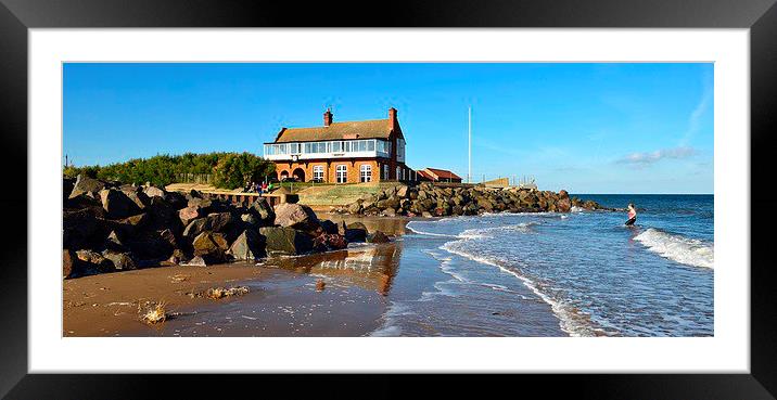  A break from kayaking and a dip in the sea - Bran Framed Mounted Print by Gary Pearson