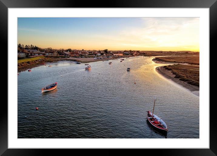 Sunset at Burnham Overy Staithe Framed Mounted Print by Gary Pearson