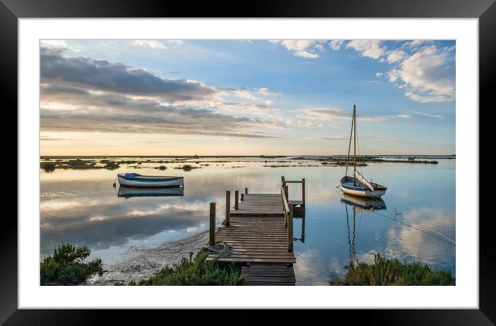 Sunset reflections on the North Norfolk coast (1) Framed Mounted Print by Gary Pearson