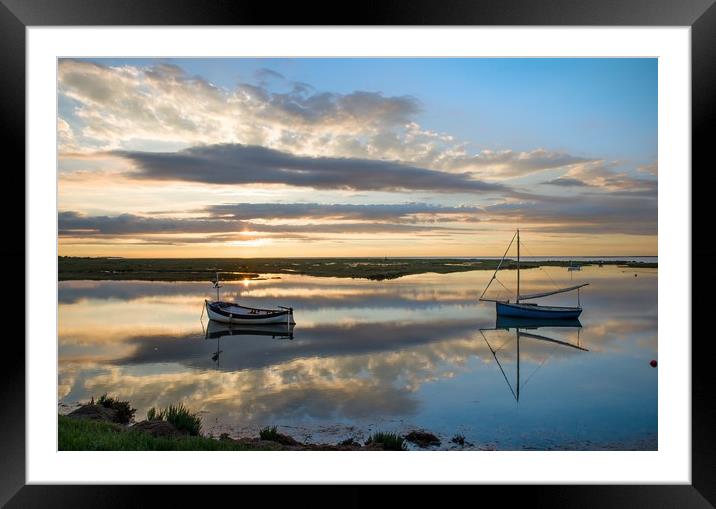 Sunset reflections on the North Norfolk coast (2) Framed Mounted Print by Gary Pearson