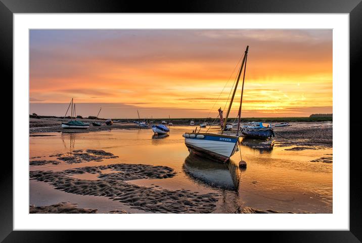 Sunrise at Burnham Overy Staithe Framed Mounted Print by Gary Pearson