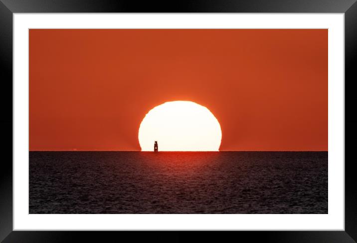 Sunset behind St Botolphs church in Boston Framed Mounted Print by Gary Pearson