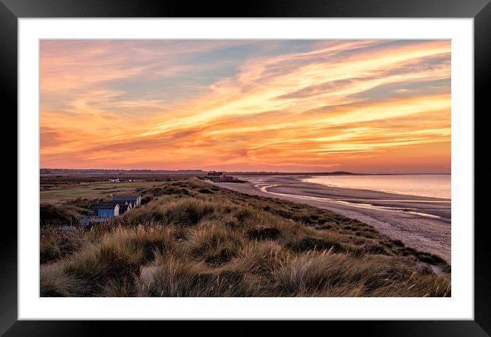 The perfect beach at sunset  - Brancaster in Norfo Framed Mounted Print by Gary Pearson