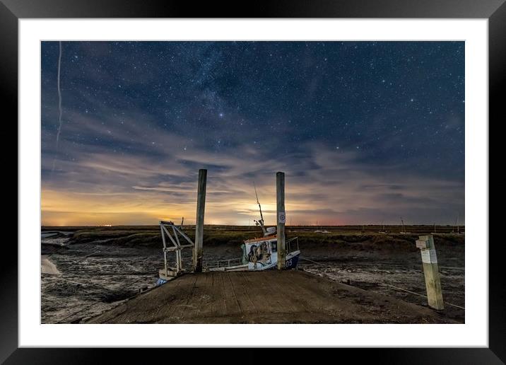 Moored under the stars at Brancaster Staithe  Framed Mounted Print by Gary Pearson