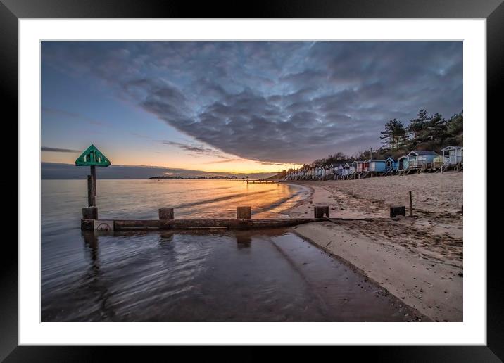 Sunrise over beautiful Wells-next-the-Sea beach in Framed Mounted Print by Gary Pearson