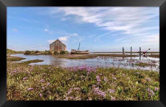 A peaceful Summer day at Thornham in Summer Framed Print by Gary Pearson