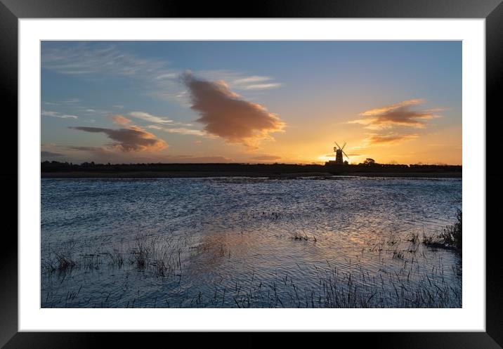 Burnham Overy Staithe mill Framed Mounted Print by Gary Pearson