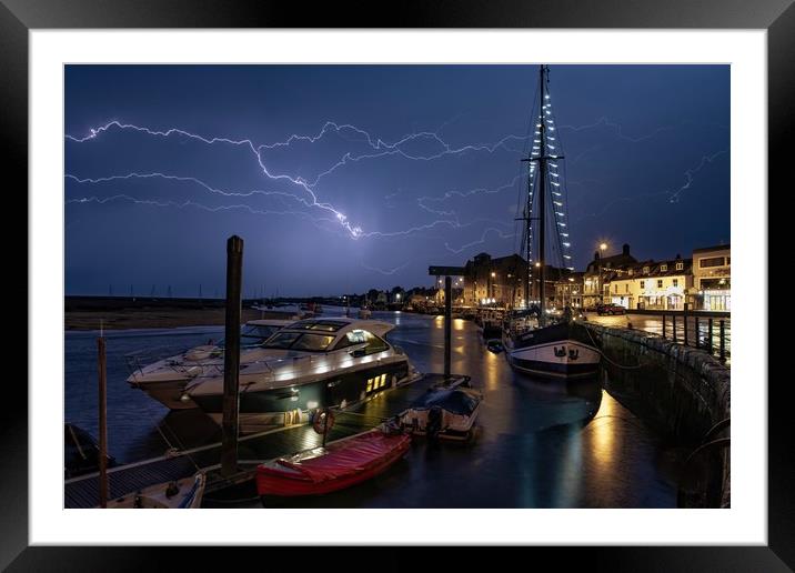 Lightning over Wells-next-the-Sea Framed Mounted Print by Gary Pearson