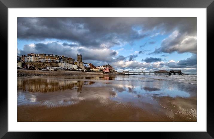 Reflections on Cromer beach  Framed Mounted Print by Gary Pearson