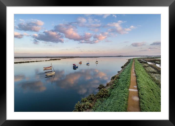 Reflections - Burnham Overy Staithe  Framed Mounted Print by Gary Pearson