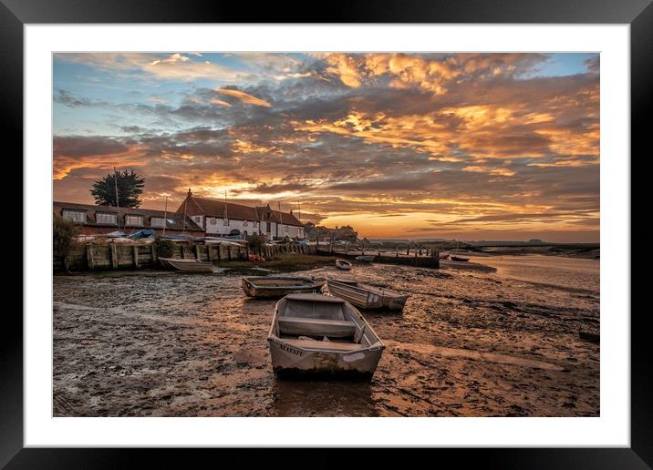A stunning sunset over Burnham Overy Staithe  Framed Mounted Print by Gary Pearson