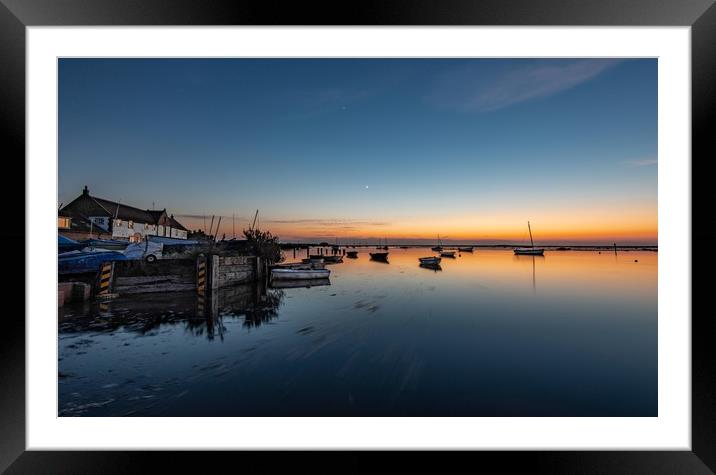 Last of the summer sunset glow - Burnham Overy Sta Framed Mounted Print by Gary Pearson