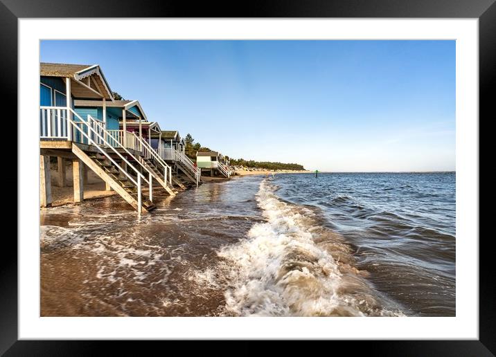 High tide at Wells beach #4 of 4 Framed Mounted Print by Gary Pearson