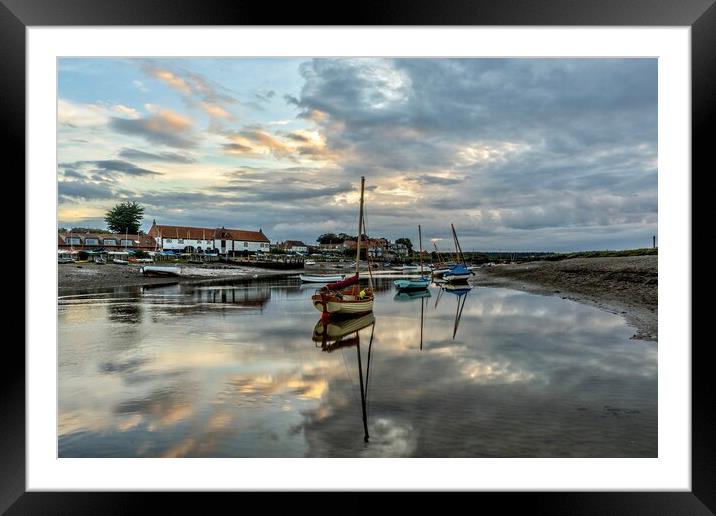 Low tide at Burnham Overy Staithe  Framed Mounted Print by Gary Pearson