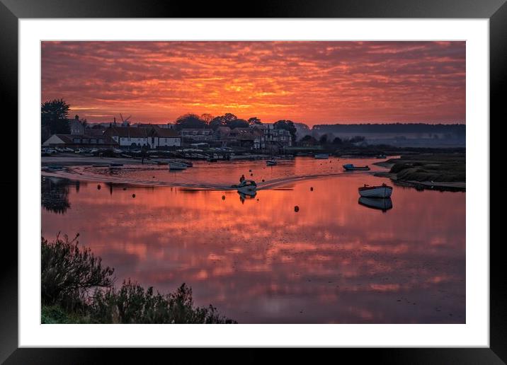 Heading out of the harbour at sunset Framed Mounted Print by Gary Pearson
