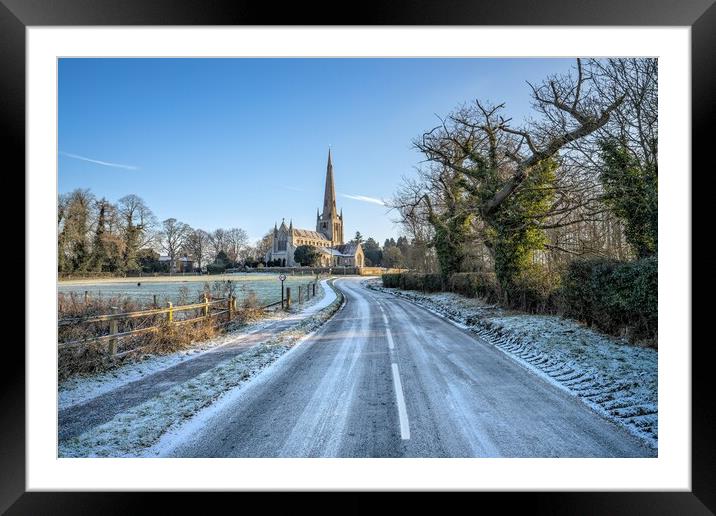 Looking towards St Mary’s church on a frosty morning  Framed Mounted Print by Gary Pearson
