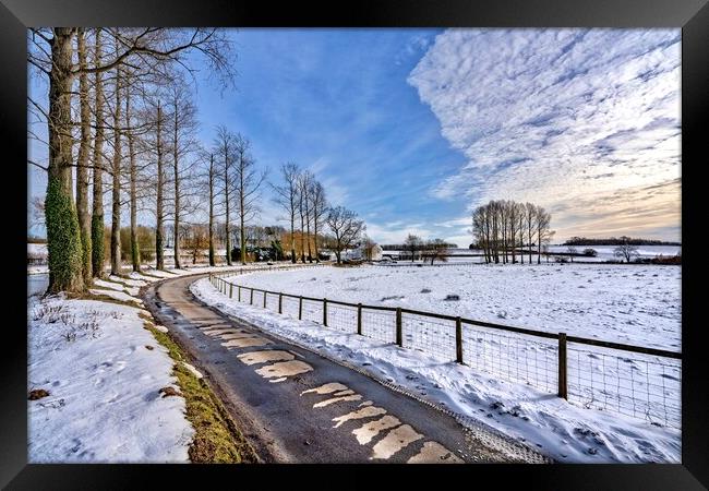 Bintree mill in the snow Framed Print by Gary Pearson