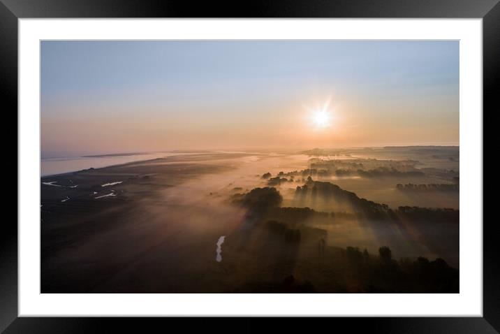 Early morning mist at sunrise Framed Mounted Print by Gary Pearson