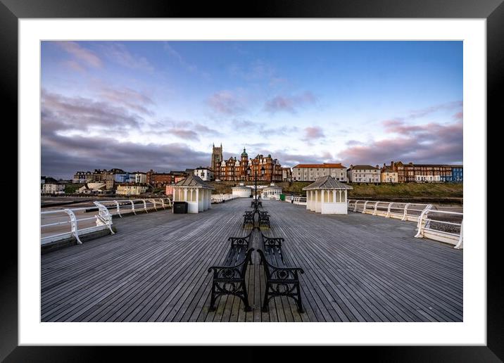 Cromer pier looking inland Framed Mounted Print by Gary Pearson