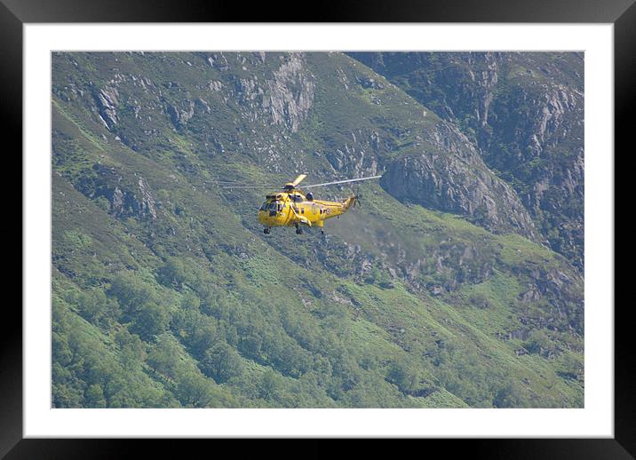 airlift from Ben Nevis Framed Mounted Print by Fiona Snedden