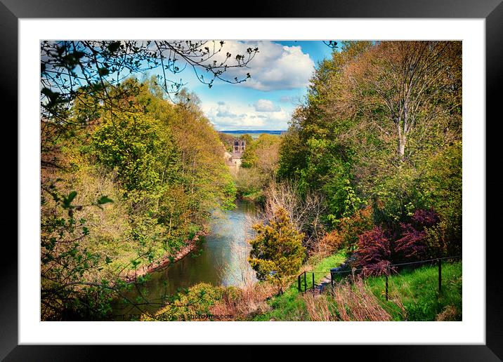 River Aire, Bingley 01 Framed Mounted Print by Trevor Camp