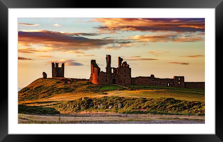 A Timeless Fortress: Dunstanburgh Castle Framed Mounted Print by Trevor Camp