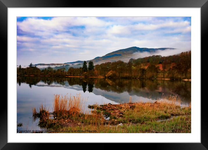 Coniston Morning Framed Mounted Print by Trevor Camp