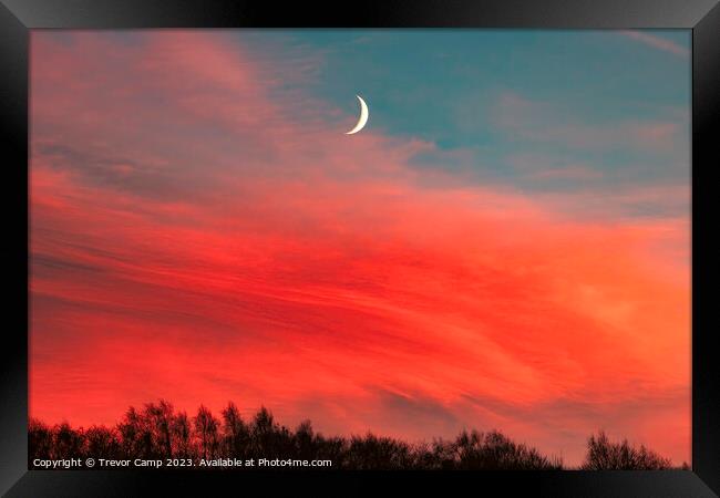 Moonlit Sunset Framed Print by Trevor Camp